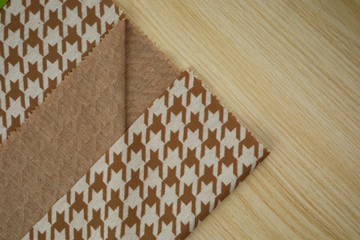 千鸟格提花针织面料